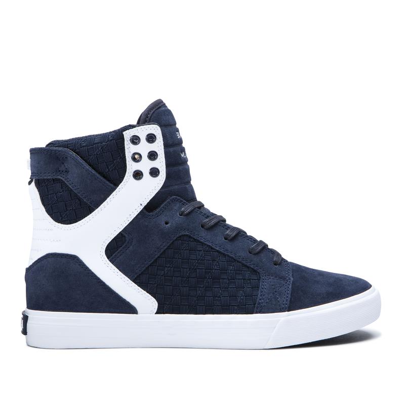 Supra SKYTOP Sneaker High Damen Navy / Weiß Lagerverkauf AYOZH3851